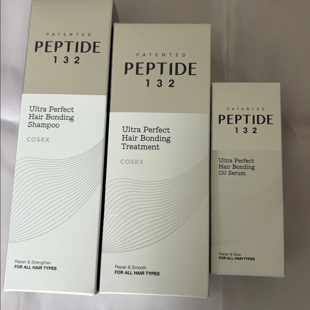 COSRX Peptide 132 ultra perfect Hair Bonding Set Shampoo Treatment Oil Serum